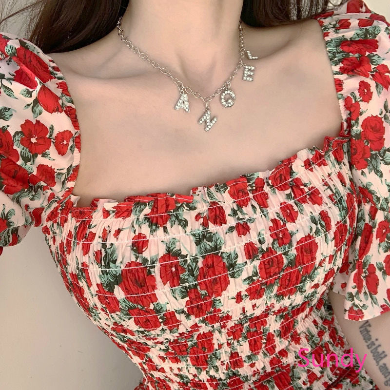 Đầm tay phồng phong cách dễ thương thời trang dành cho nữ