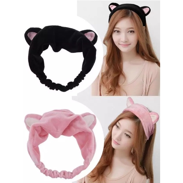 Băng đô thiết kế tai mèo phong cách Hàn Quốc dễ thương hỗ trợ rửa mặt đa năng BD01