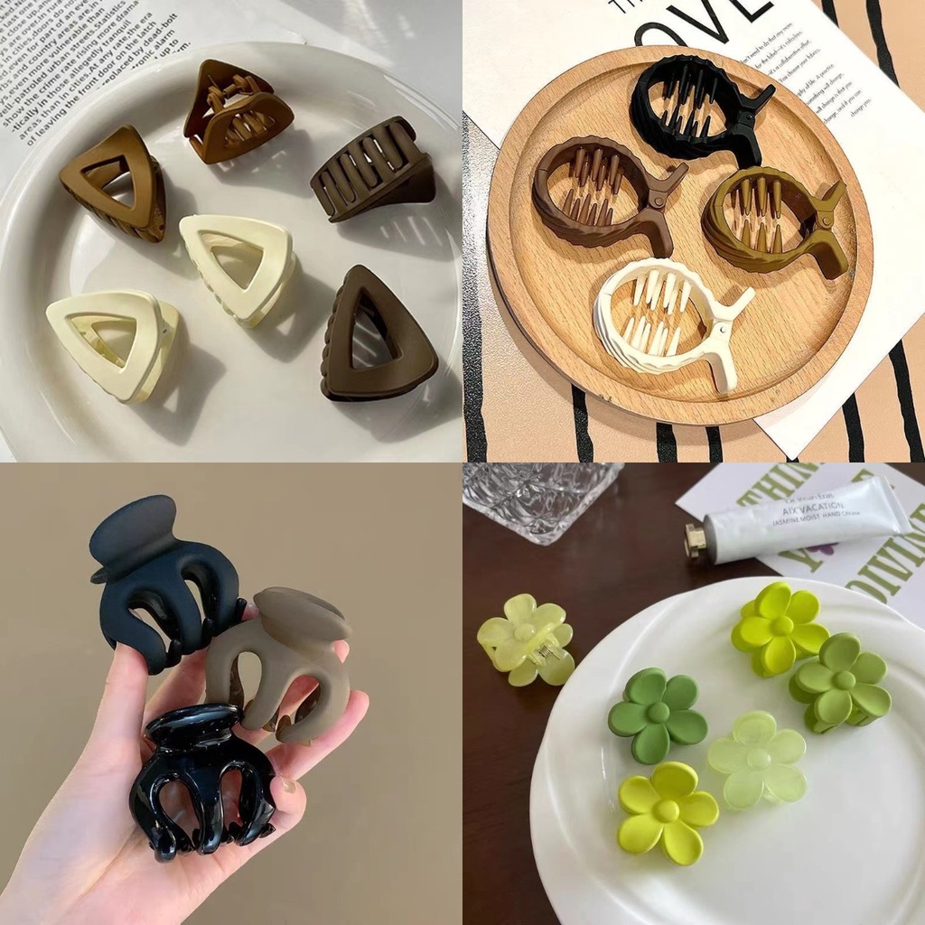 Kẹp Tóc Đuôi Ngựa Màu Đen / Xanh Lá Phong Cách Hàn Quốc Ngọt Ngào Cho