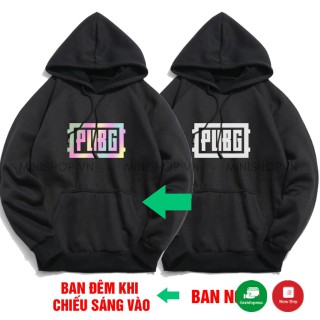 Áo nỉ hoodie nam nữ phản quang 7 màu PUBG Mobile chất nỉ mềm mịn cao cấp