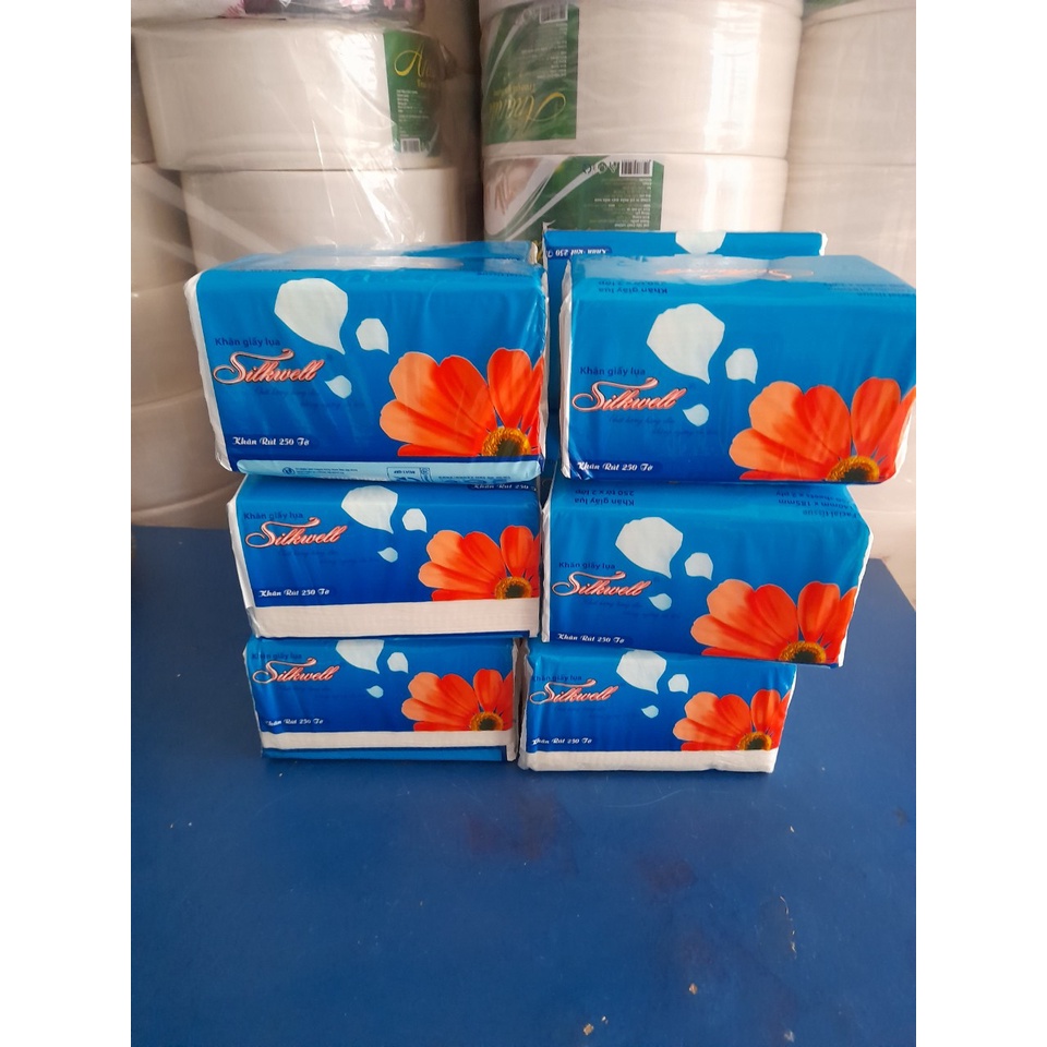 Giấy rút silkwell xanh 250 tờ