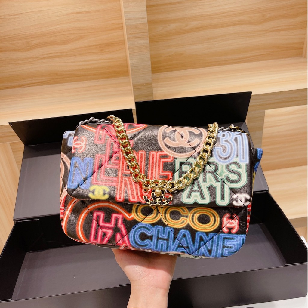 Phụ nữ thời trang mới 2021 Túi đeo vai da sang trọng Chanel Túi xách Messenger Túi đeo chéo