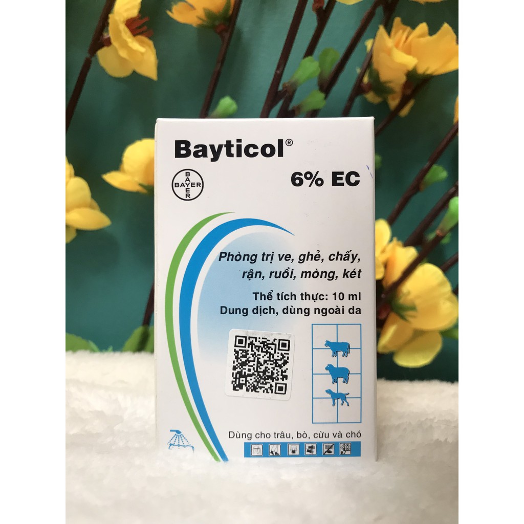 XỊT VE BAYTICOL 10ML (NGOÀI DA, MÔI TRƯỜNG)