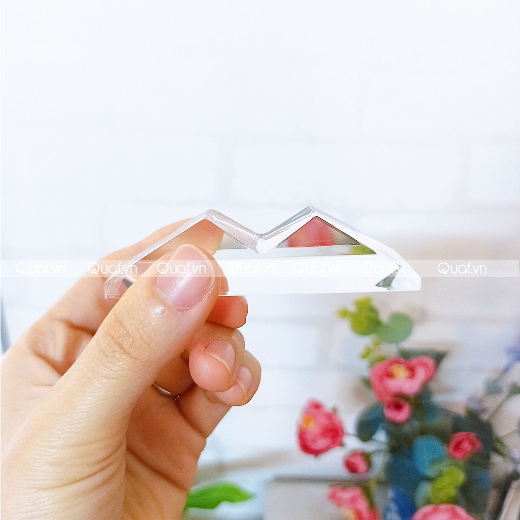 Phôi Pha Lê Trái Tim - Dùng In UV, Khắc Laser