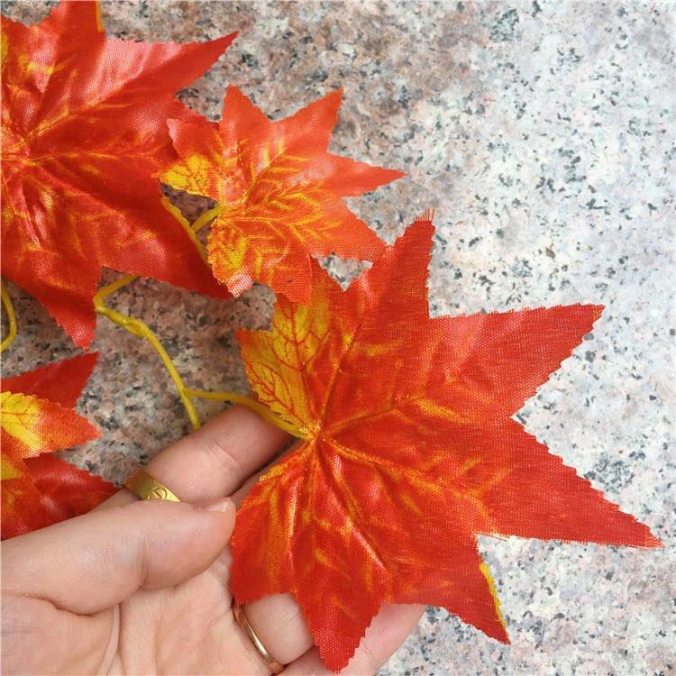 Cành Lá Phong Xanh Đỏ Làm Cây Giả Big size 60-68cm