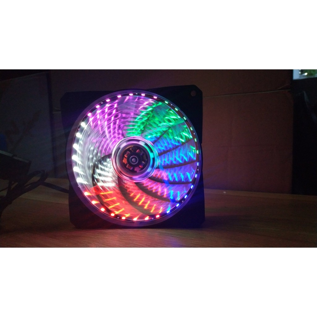 Quạt tản nhiệt LED 5 MÀU SIZE 12CM - LỖI 1 ĐỔI 1 - BH 1 THÁNG