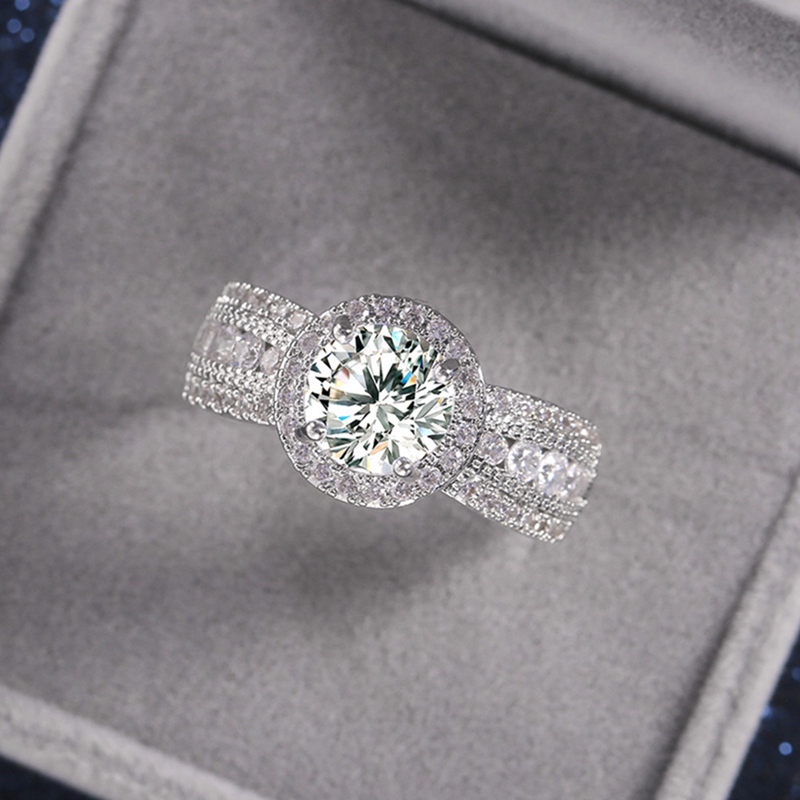 Nhẫn hợp kim đính đá Sapphire lấp lánh cho nữ