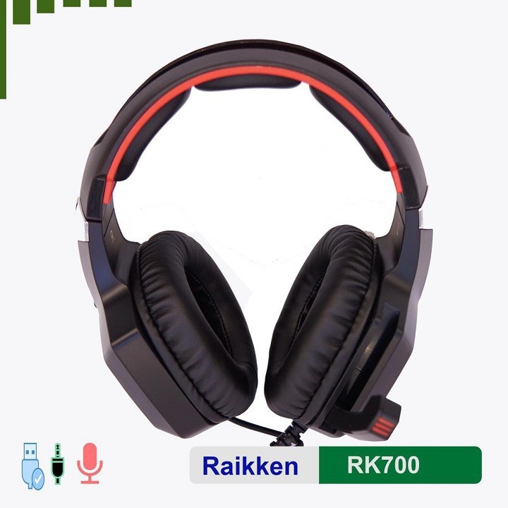 Tai nghe Gaming Raikken Rk-700 ♥️Freeship♥️ Tai nghe chụp tai chơi game giá rẻ game thủ - Gaming Headphone