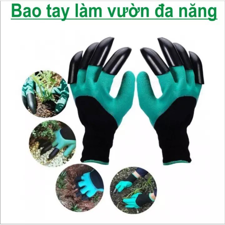 Găng Tay Làm Vườn Chuyên Dụng Có Móng Vuốt Cao Cấp Bới Đất Chăm Sóc Vườn Cây