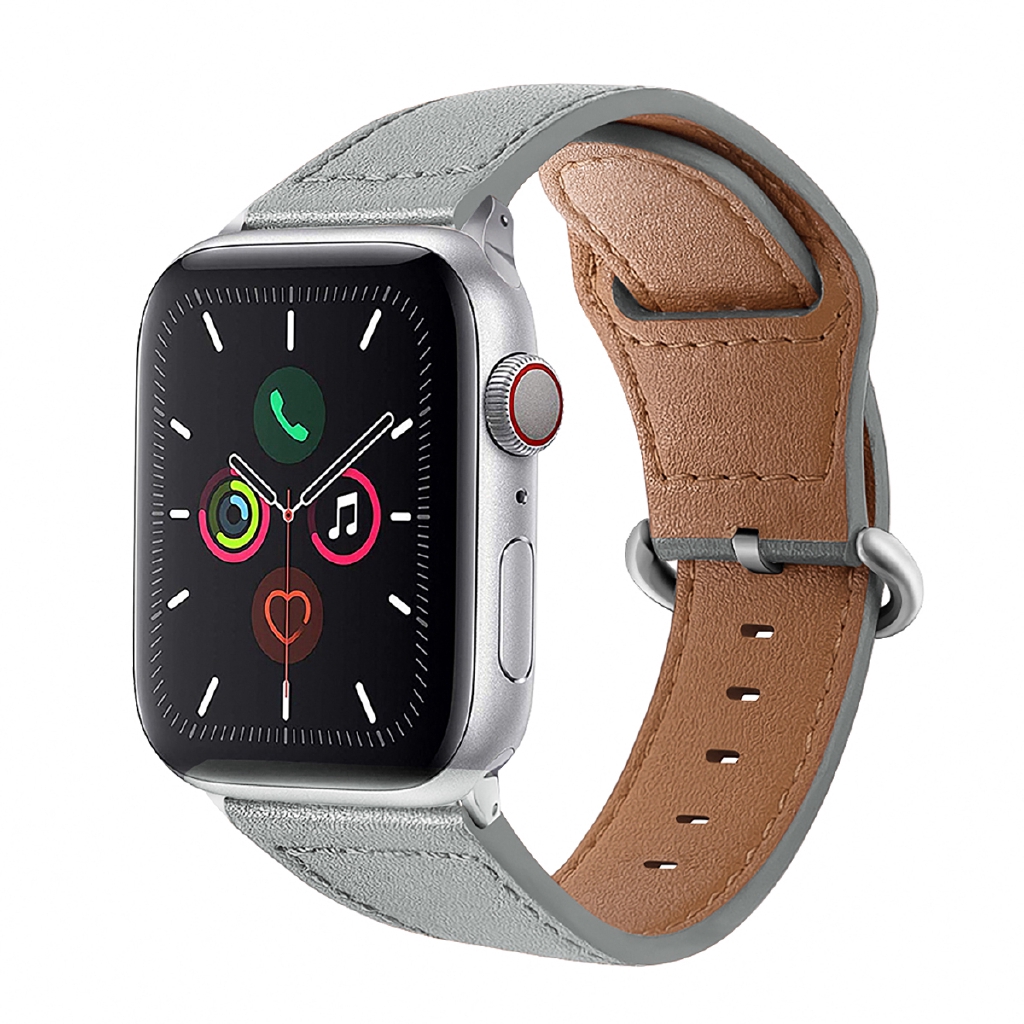 Dây Đeo Bằng Da Thật Dùng Cho Đồng Hồ Thông Minh iWatch Series 7 6 SE 5 4 3 2 1