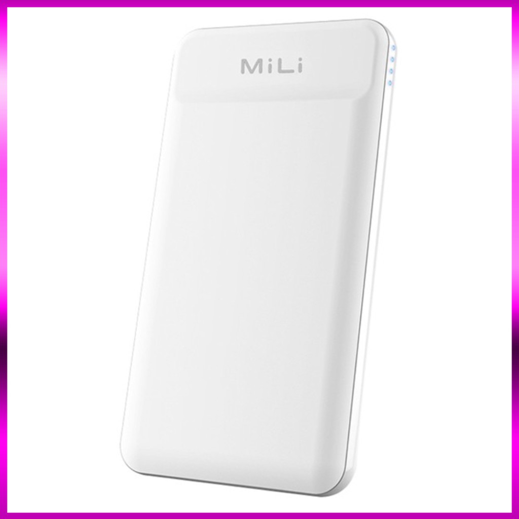 Sạc dự phòng MiLi Power shine II màu trắng - SWT12