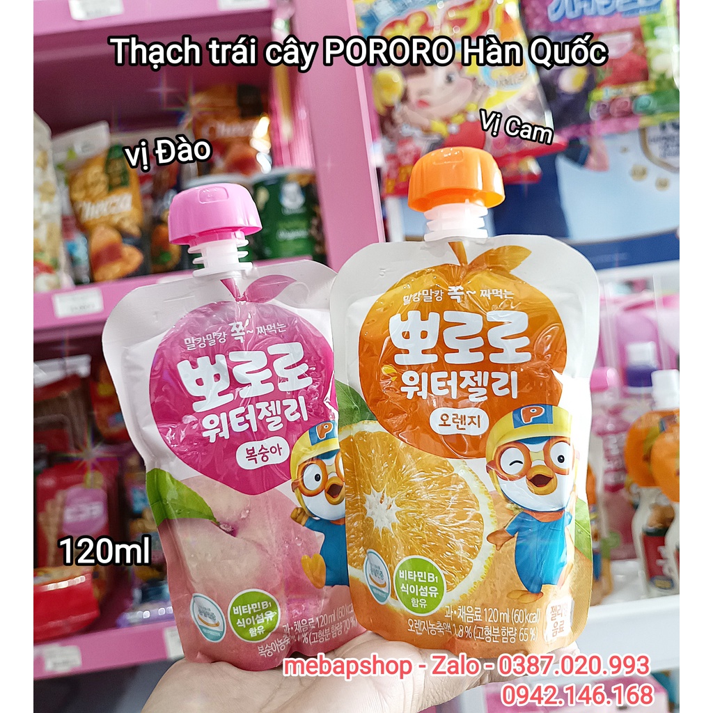 THẠCH NƯỚC TRÁI CÂY PORORO ĐỦ VỊ