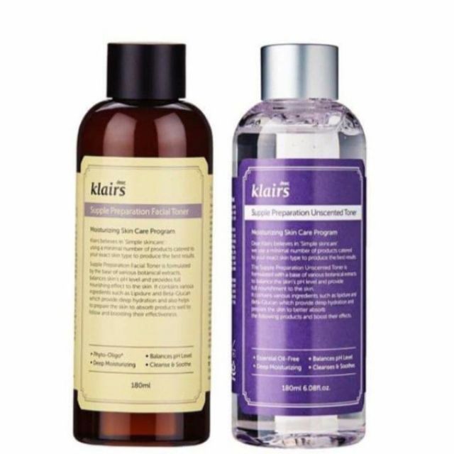 [BẢN NHẬP KHẨU]  Nước Hoa Hồng Klairs Supple Preparation Toner 180ml