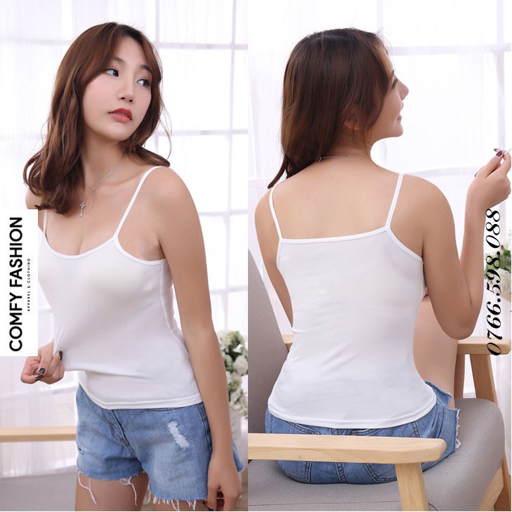 [Mã FAMAYWA giảm 10K đơn 50K] Áo thun 2 dây cổ tròn hở lưng thời trang nữ xuân hè 2020 | BigBuy360 - bigbuy360.vn