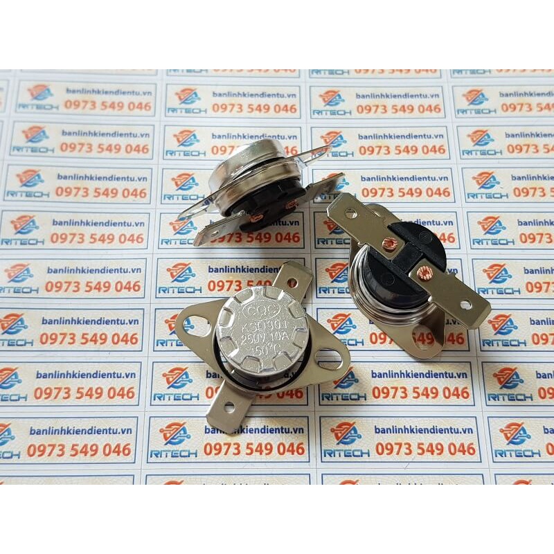 [combo 2 chiếc] Relay nhiệt KSD301 150 độ 10A 250V thường đóng