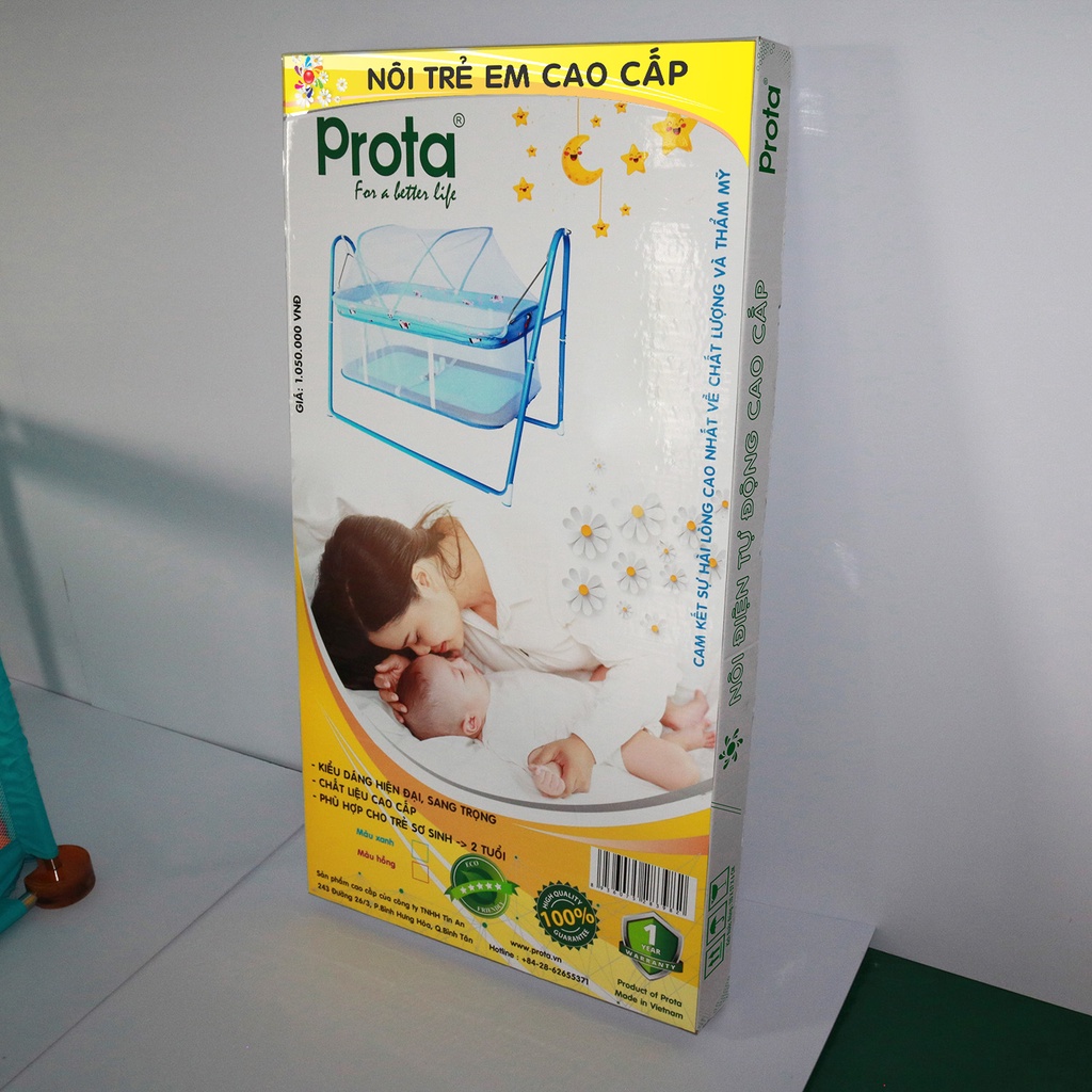 Nôi cho bé cao cấp Prota tặng Đồng hồ ghép hình