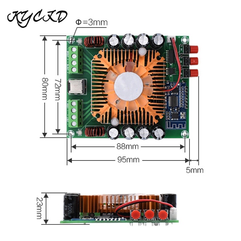 Bảng Mạch Khuếch Đại Âm Thanh Kỹ Thuật Số Kết Nối Bluetooth TDA7850 XH-A373 4 * 50W