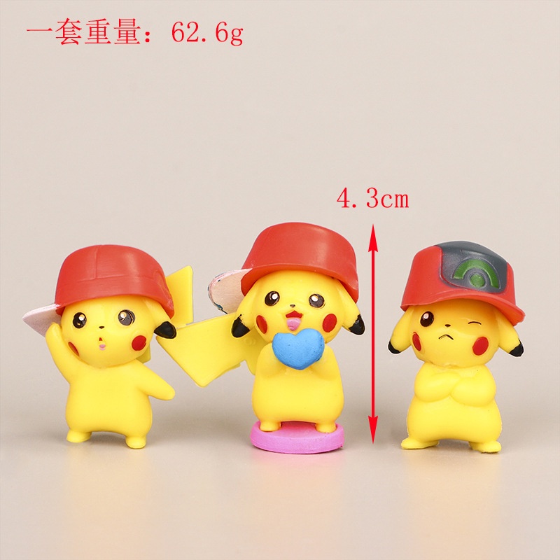 Set 6 mô hình Pikachu dễ thương