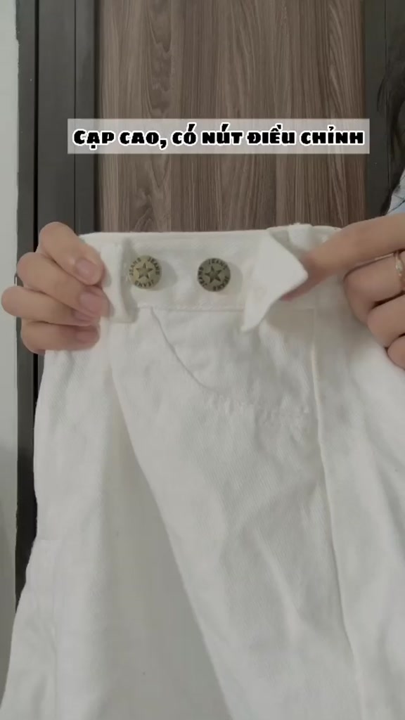 Quần short jean nữ KABICO kaki nữ lưng cao, quần sooc đùi jean cạp cao ống rộng sắn gấu C3 | BigBuy360 - bigbuy360.vn