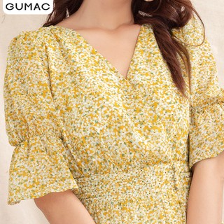 Đầm hoa eo nhún GUMAC DA1029