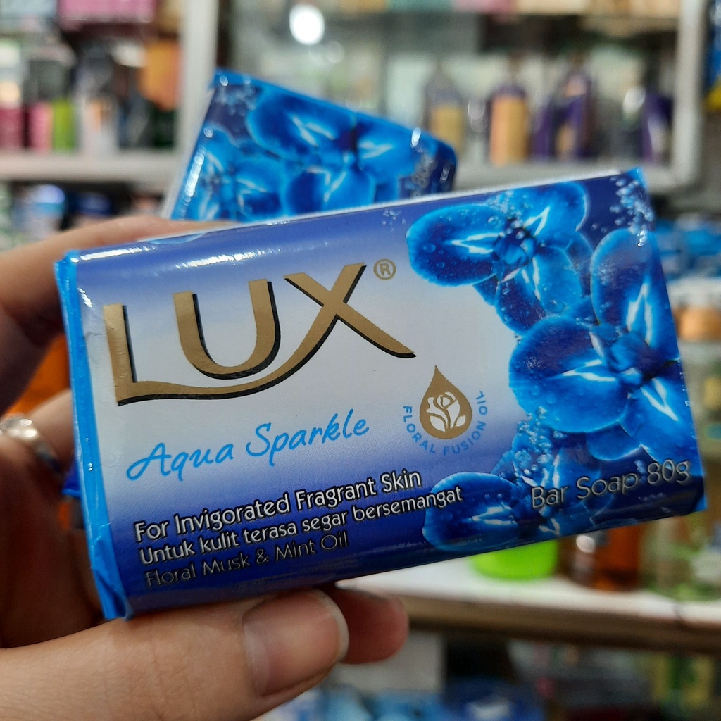 Xà bông cục Lux Aqua Sparkle  bar soap 80g xanh