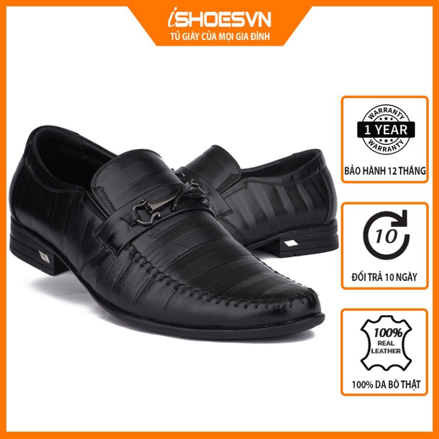 Giày da nam cao cấp ISHOESVN IS195 - Giày lười công sở giày ishoes