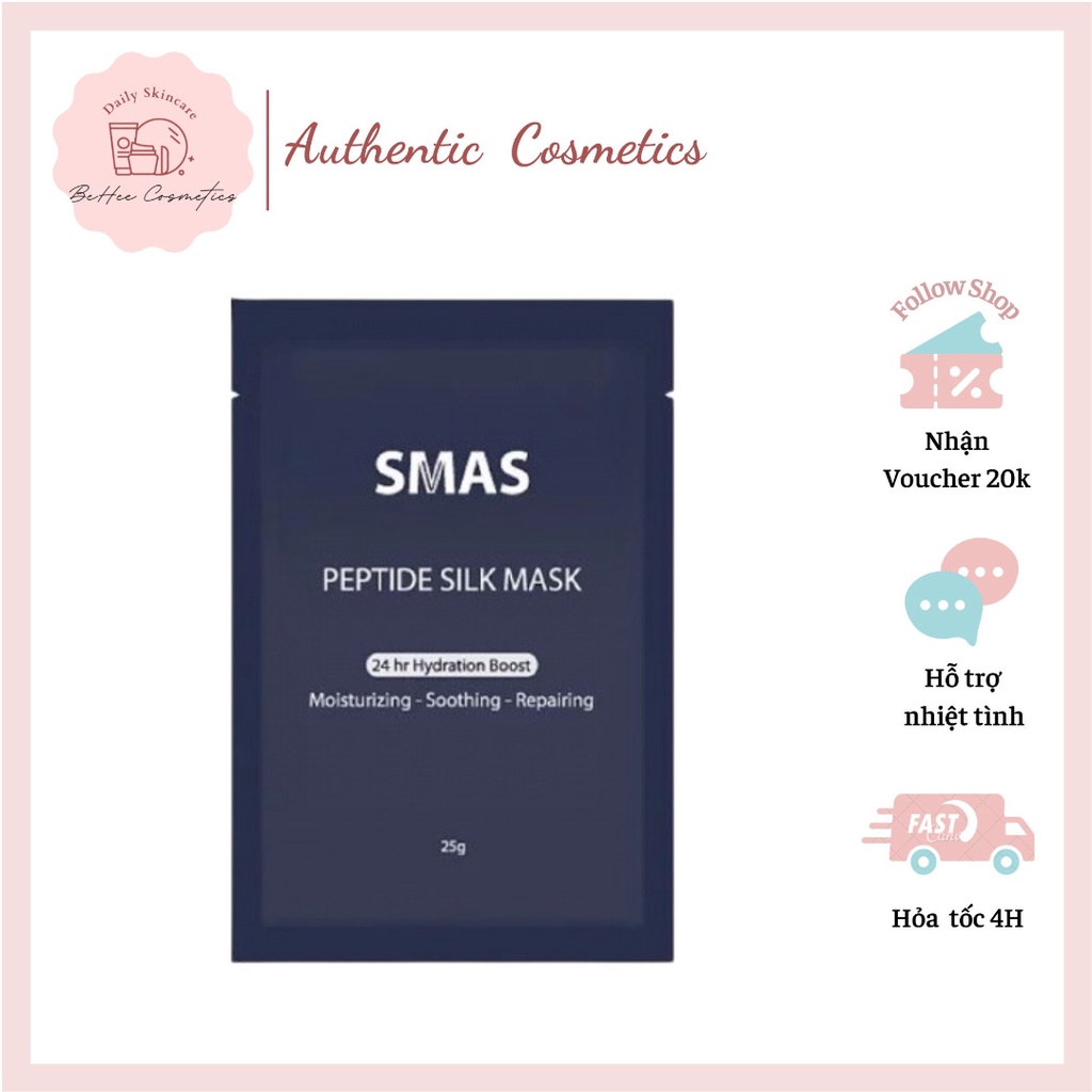 Mặt Nạ Phục Hồi Cấp Ẩm Cao Cấp Smas Peptide Silk Mask -1 Miếng