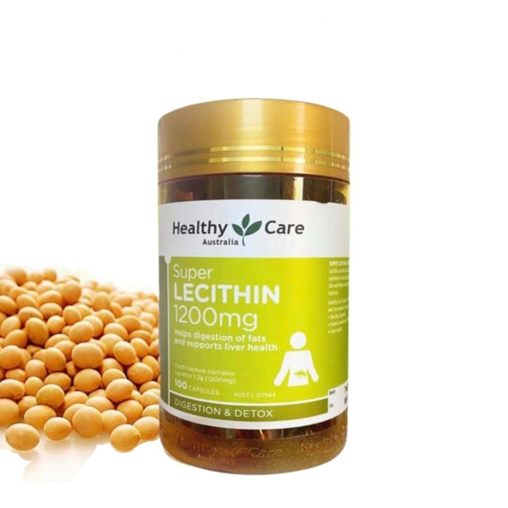 Mầm đậu nành Healthy Care Super Lecithin đẹp da, đào thải độc tố gan, cân bằng nội tiết tố, hàng mới
