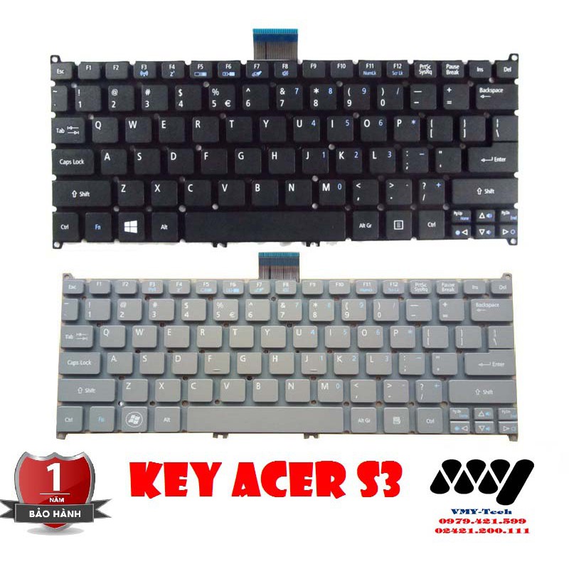 Bàn phím laptop Acer Aspire S3 S3-951, S5 S5-391 V5-121 V5-131 V5-171 V5-132P Aspire One 725 726 756 AO725 AO756