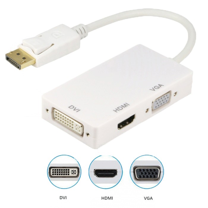 [Mã ELHACE giảm 4% đơn 300K] Cáp chuyển Displayport ra HDMI, VGA, DVI- DVT24