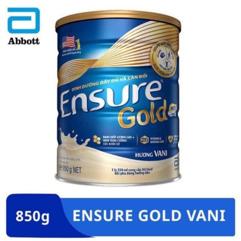 SỮA BỘT ENSURE GOLD 850G đủ vị