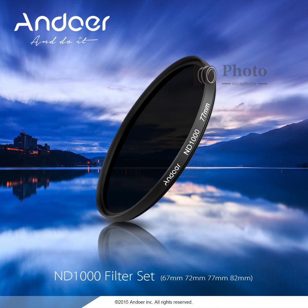 Andoer 82mm ND1000 10 Stop Fader Neutral Density Filter for   DSLR Camera