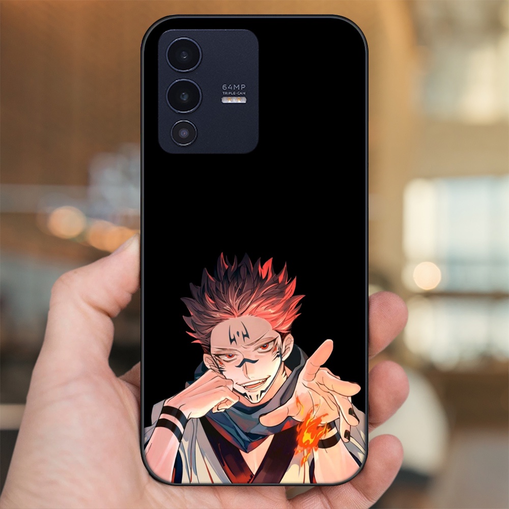 Ốp lưng Vivo V23 5G viền đen in hình Yuji Jujutsu Kaisen