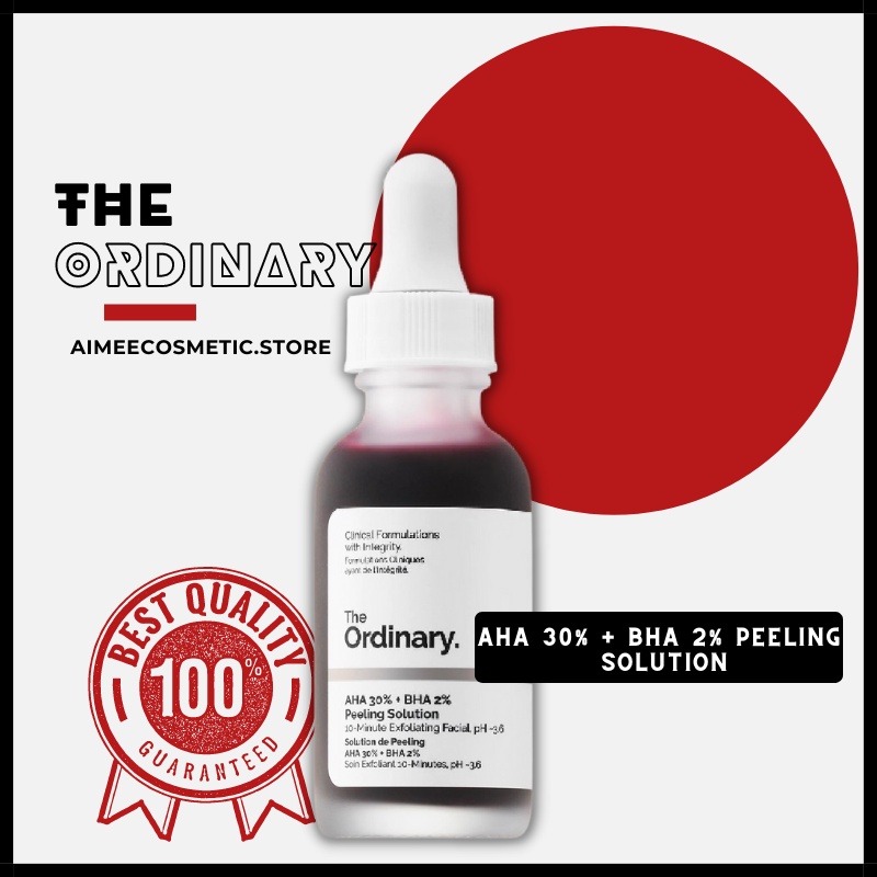 Serum The Ordinary AHA 30% + BHA 2% Peeling Solution - Tẩy da chết & sáng mịn da (30ml)