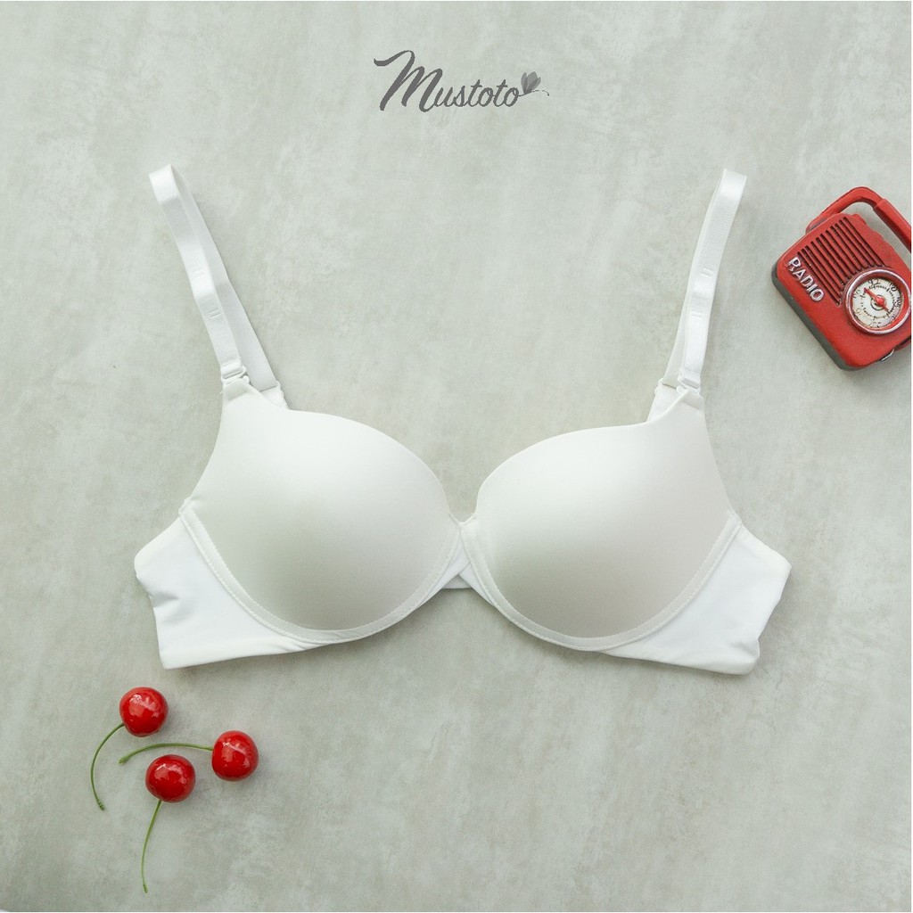 Áo Lót Nữ Trơn Nâng Ngực Có Gọng Mút Vừa 2cm Bra Hop (Mustoto MA26) | BigBuy360 - bigbuy360.vn