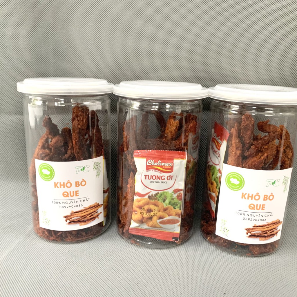 Khô bò que, món ăn vặt siêu ngon, hấp dẫn (250gram)