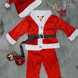 ( Hàng hot) Bộ quần áo noel bé trai bằng nhung cao cấp