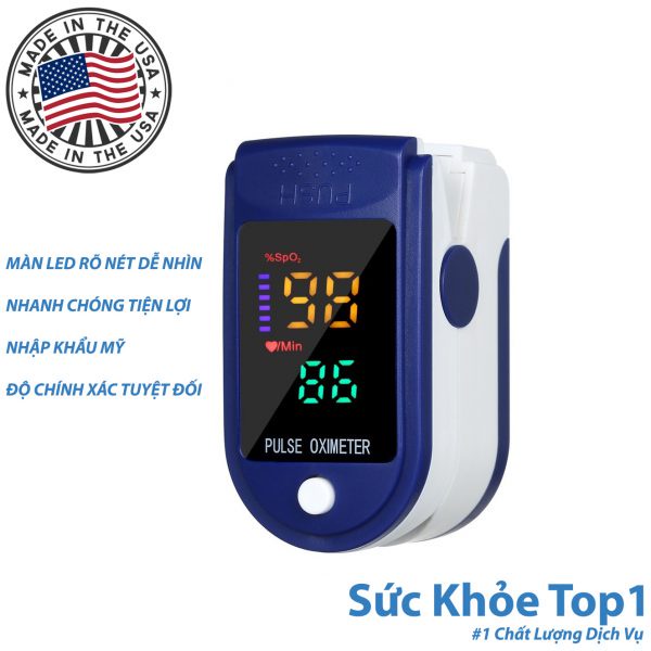 Máy đo nồng độ oxy trong máu và nhịp tim SP02 Fingertip Pulse Oximeter LK-87