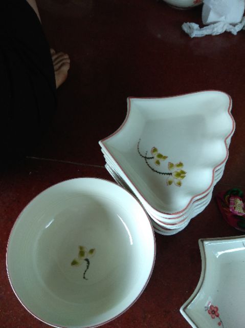 Bộ đĩa tô canh bát tràng