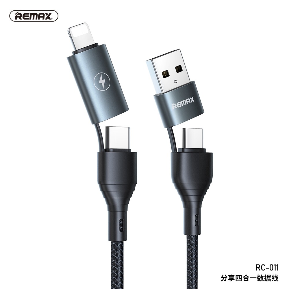 Cáp Sạc Nhanh Remax Aurora 4 Trong 1 Rc-020t Micro Usb / Type-c / Lightning Remax