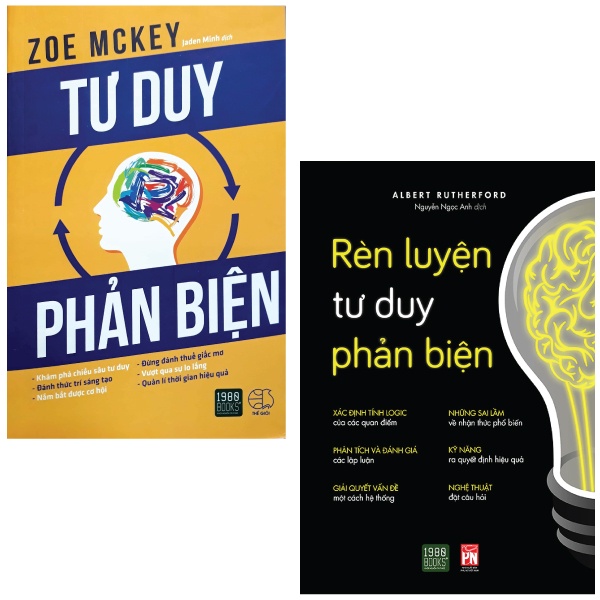 Combo Sách Tư Duy Phản Biện + Rèn Luyện Tư Duy Phản Biện