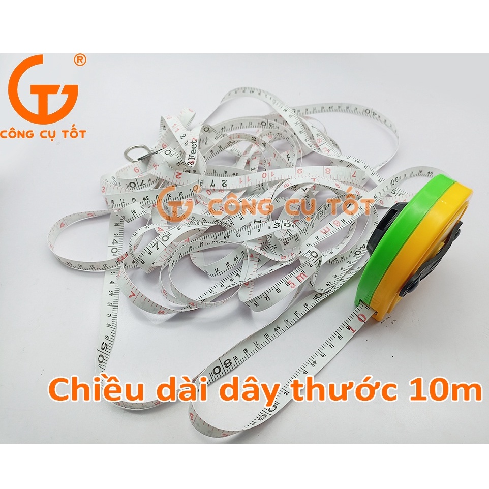 Thước dây kéo sợi thủy tinh hộp cuộn giọt nước 10m Century 5032A-10