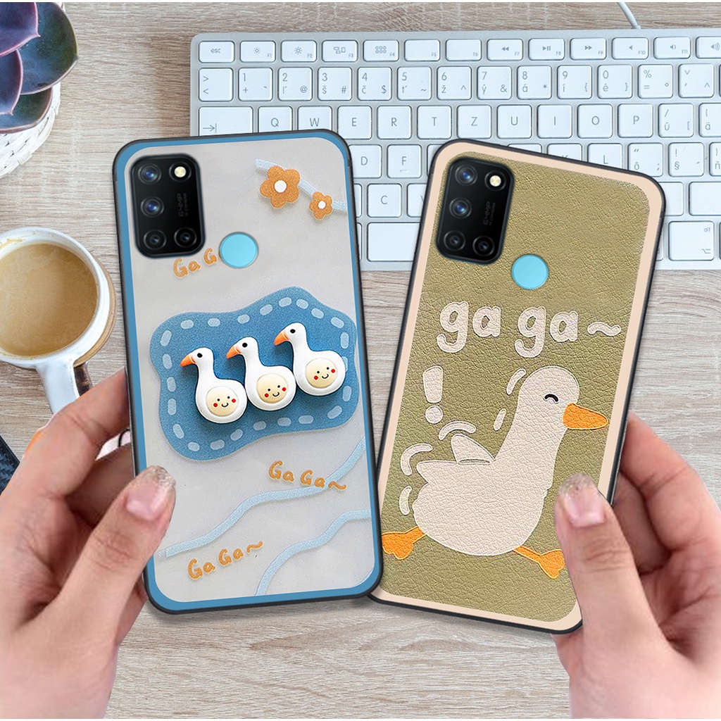 Ốp Realme C17 / 7i bộ hình cute dễ thương gấu thỏ xinh xắn vẽ tay lạ mắt