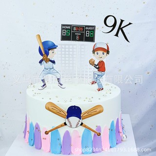 Set cắm đội bóng chày trang trí bánh kem