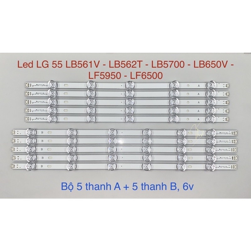 BỘ LED TIVI LG 55INCH - Model: 55LB561V, 55LB562T, 55LB5700, 55LB650V, 55LF5950, 55LF6500