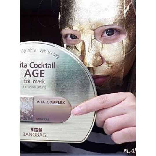 MẶT NẠ LÁ NGUYÊN KHỐI DƯỠNG TRẮNG – CẤP ẨM BANOBAGI VITA COCKTAIL FOIL MASK