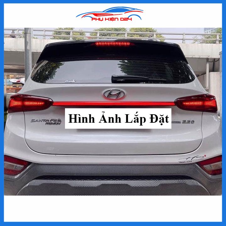 Ốp tay cốp sau có đèn led Santafe 2019-2020-2021-2022-2023 ánh sáng đỏ trang trí xe