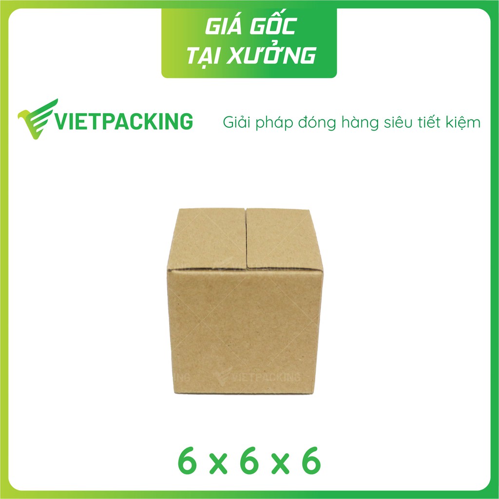 6x6x6 - 50 hộp carton vuông nhỏ giấy cứng, vuông vức V001