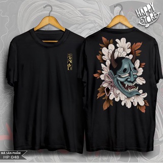 Áo thun unisex mặt quỷ hoa có bigsize vải thun dày mịn