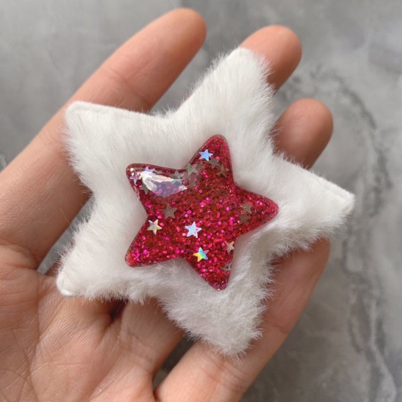 Kẹp Tóc Hình Ngôi Sao Đính Kim Sa Lấp Lánh Sang Trọng Y2k